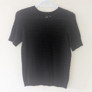 Black Short Sleeve Knit Shirt